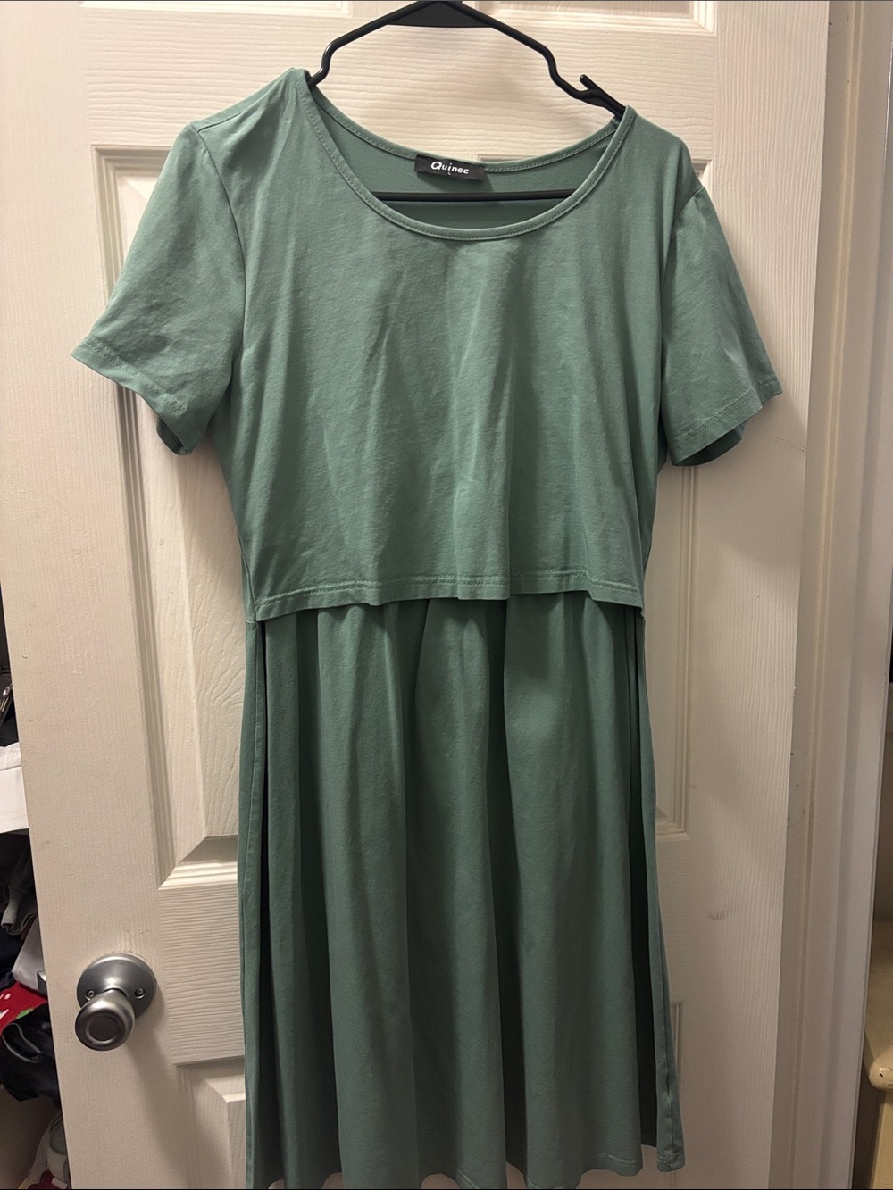 Green maternity/Breastfeeding Dress